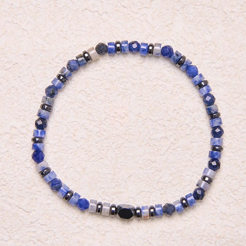 Bracciale Intuition Buddha Stone, Sodalite, Ematite, Avventurina Blu - image 2