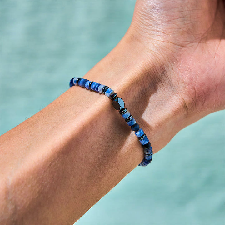 Bracciale Intuition Buddha Stone, Sodalite, Ematite, Avventurina Blu - image 3