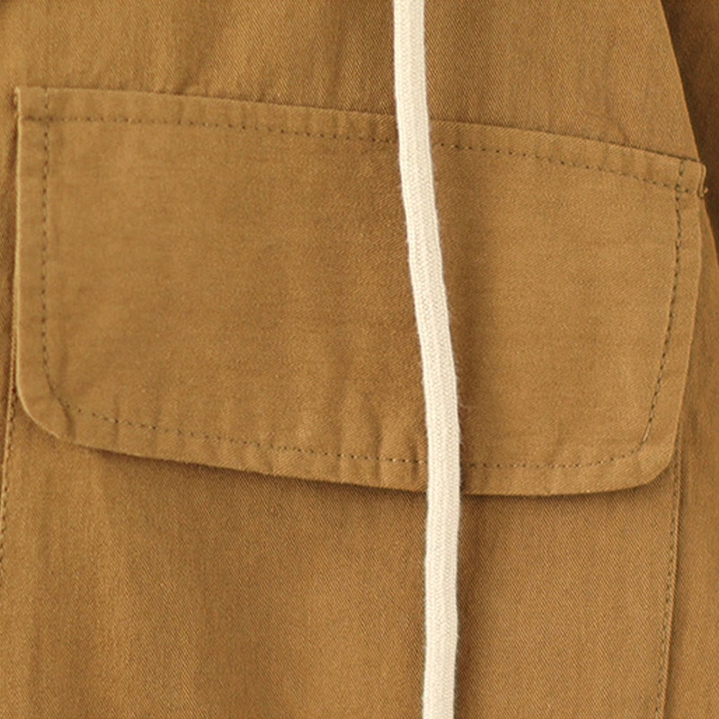 Giacca da donna in cotone e lino con tasche e cappuccio con coulisse Buddha Stones Casual Commute - image 13