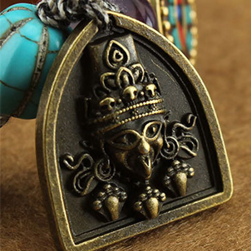 Braccialetto di corda protettiva con occhio di Buddha Buddha Stones , turchese e loto Zakiram - image 11