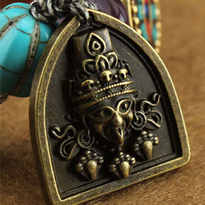 Braccialetto di corda protettiva con occhio di Buddha Buddha Stones , turchese e loto Zakiram - image 11
