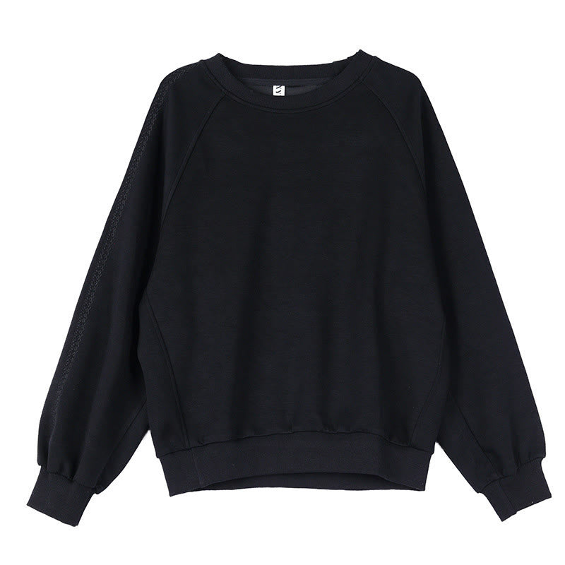 Felpa da donna in cotone con scollo rotondo e stampa Buddha Stones Fall Plain  - image 14