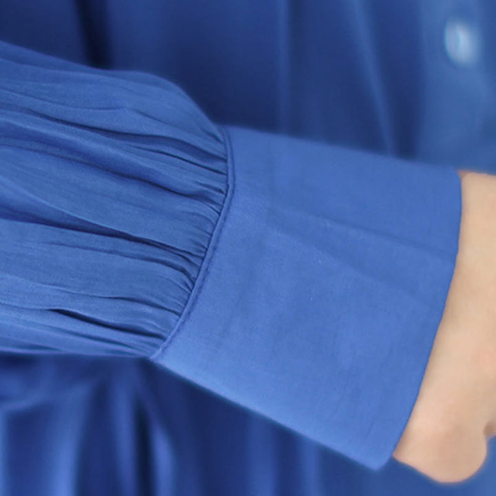 Abito midi casual in poliestere con scollo rotondo e tasche Buddha Stones - image 22