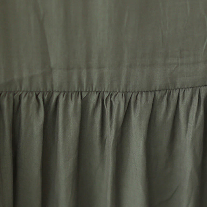 Abito midi in chiffon con tasche, stile casual e semplice, stile bifacciale, stile Buddha Stones - image 16