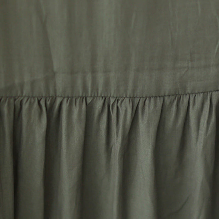 Abito midi in chiffon con tasche, stile casual e semplice, stile bifacciale, stile Buddha Stones - image 16