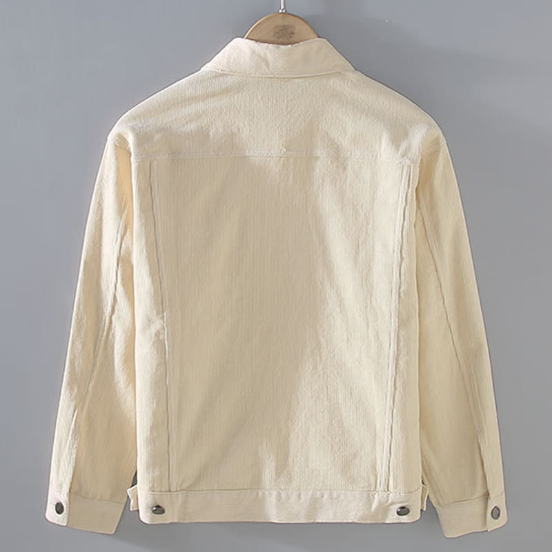Camicia da uomo in cotone con tasche e maniche lunghe, modello Buddha Stones , semplice, con bottoni - image 2