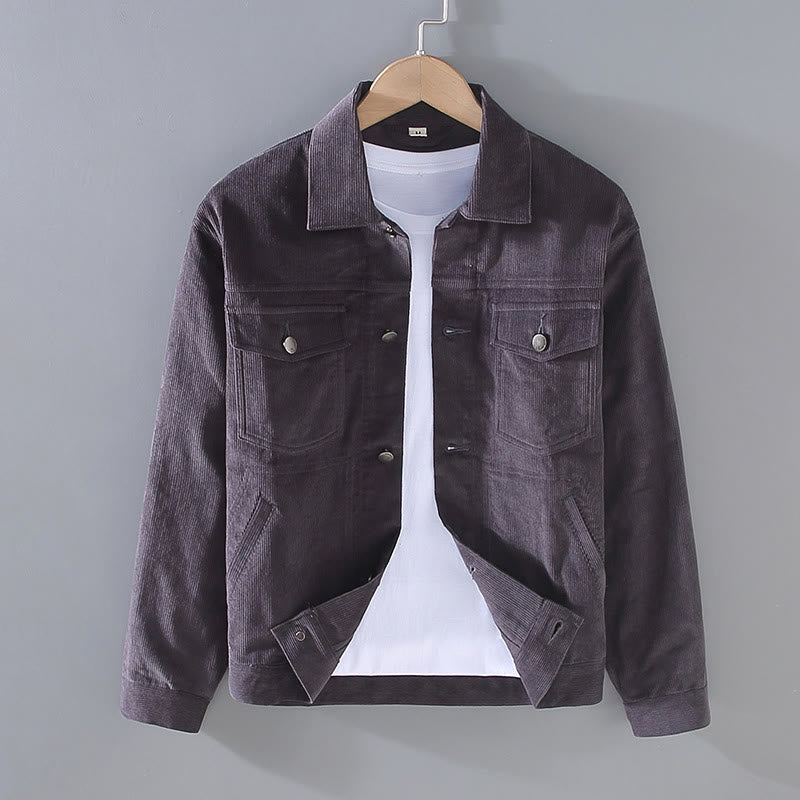 Camicia da uomo in cotone con tasche e maniche lunghe, modello Buddha Stones , semplice, con bottoni - Grigio scuro - US/UK/AU42, EU52 (3XL) - image 9