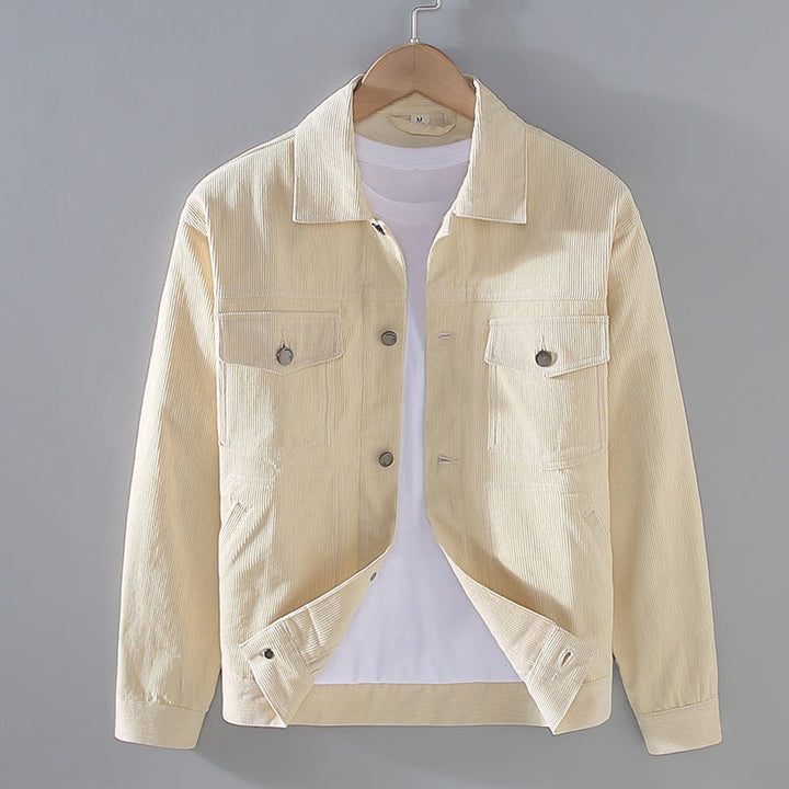 Camicia da uomo in cotone con tasche e maniche lunghe, modello Buddha Stones , semplice, con bottoni - OldLace - US/UK/AU42, EU52 (3XL) - image 0