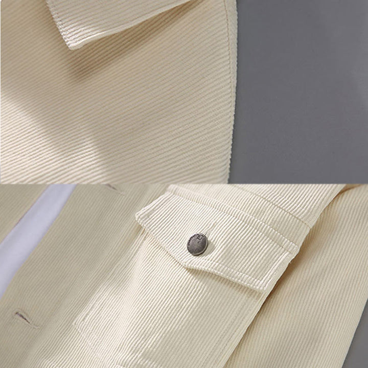 Camicia da uomo in cotone con tasche e maniche lunghe, modello Buddha Stones , semplice, con bottoni - image 5