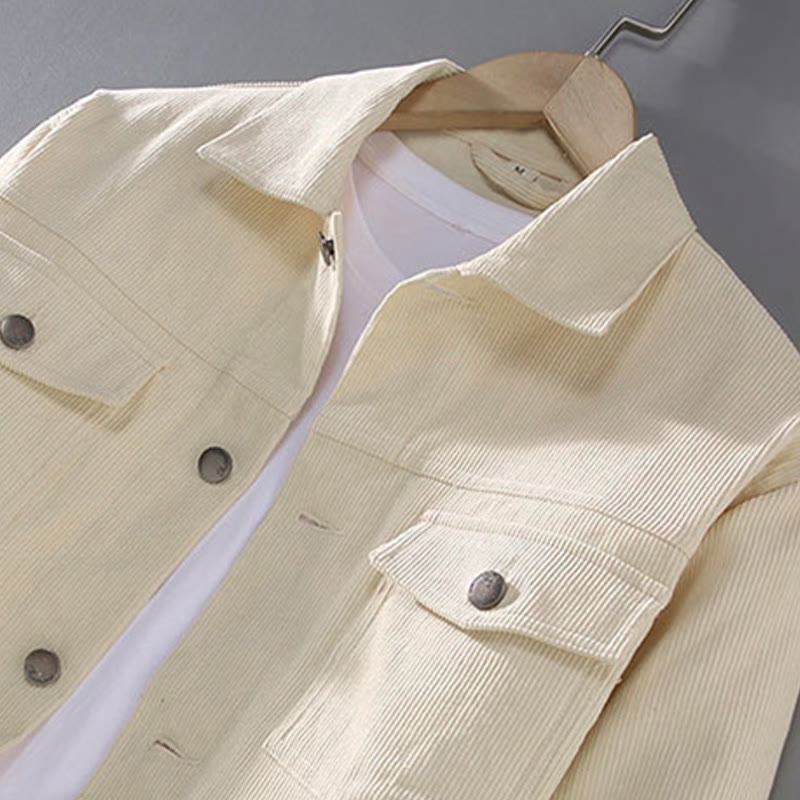 Camicia da uomo in cotone con tasche e maniche lunghe, modello Buddha Stones , semplice, con bottoni - image 3