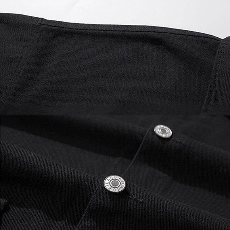 Camicia da uomo in cotone con colletto rialzato e maniche lunghe con tasche e bottoni, motivo Buddha Stones - image 4