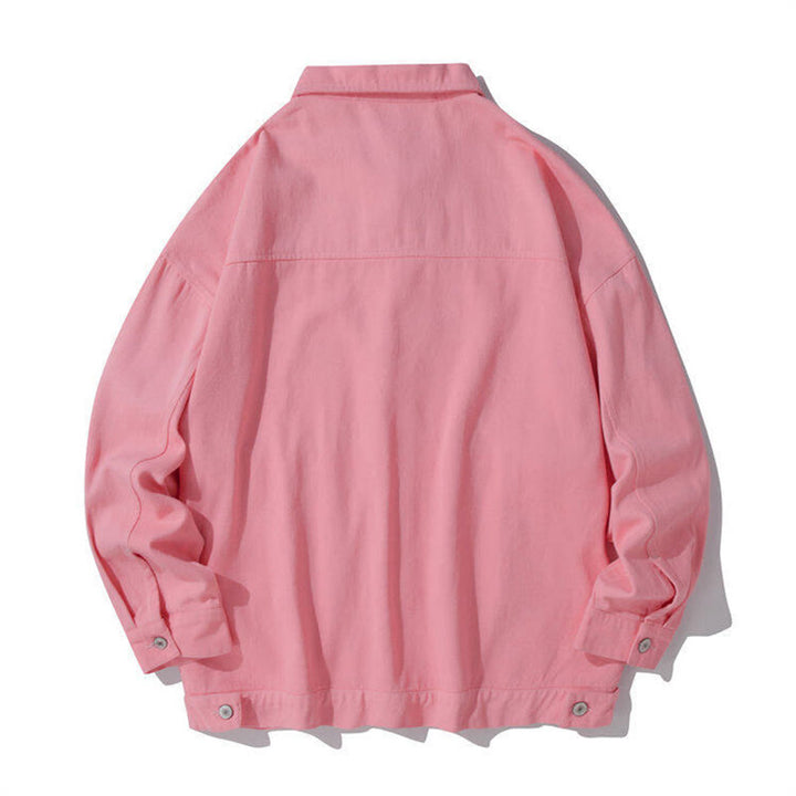 Camicia da uomo in cotone con colletto rialzato e maniche lunghe con tasche e bottoni, motivo Buddha Stones - image 9
