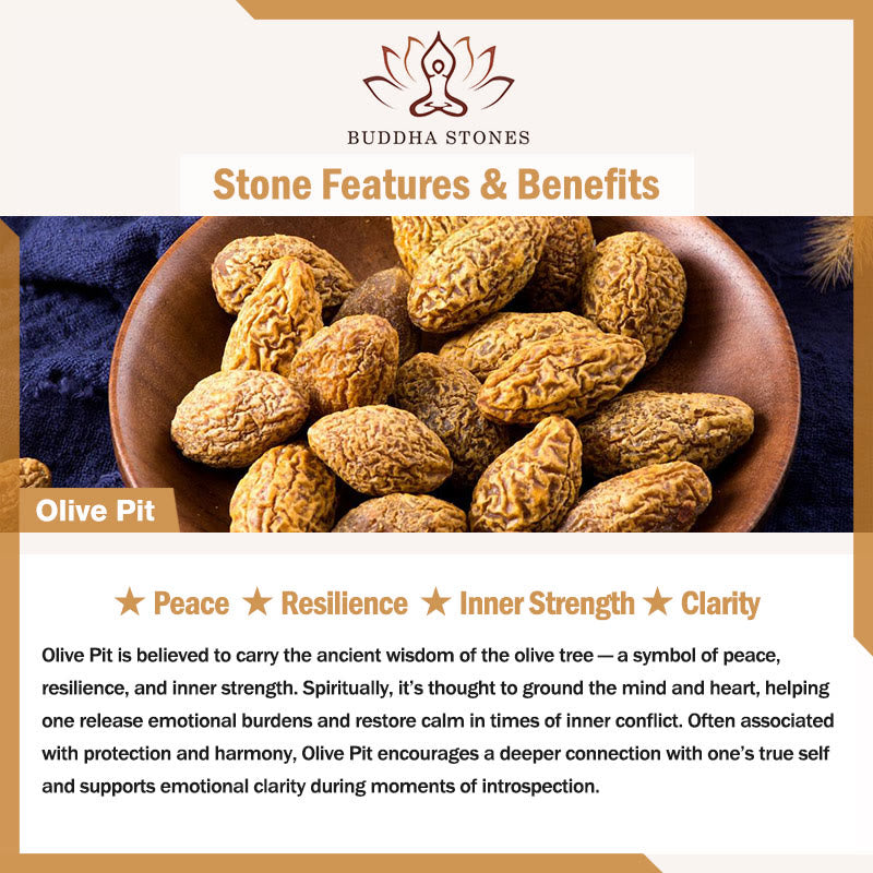 Buddha Stones Bracciale doppio cerchio ultra sottile con noccioli di oliva e loto per la forza interiore - image 5