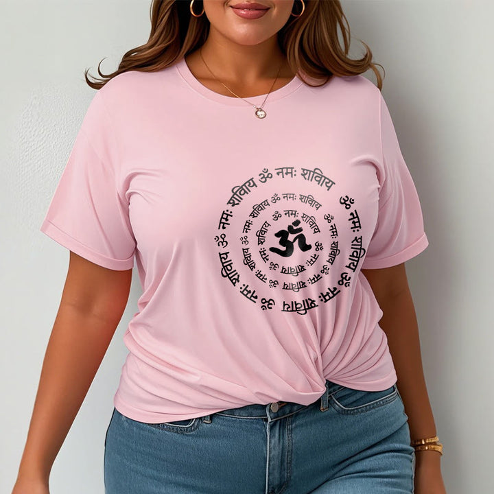Maglietta in cotone con design Buddha Stones, simbolo OM, mantra sanscriti - image 17