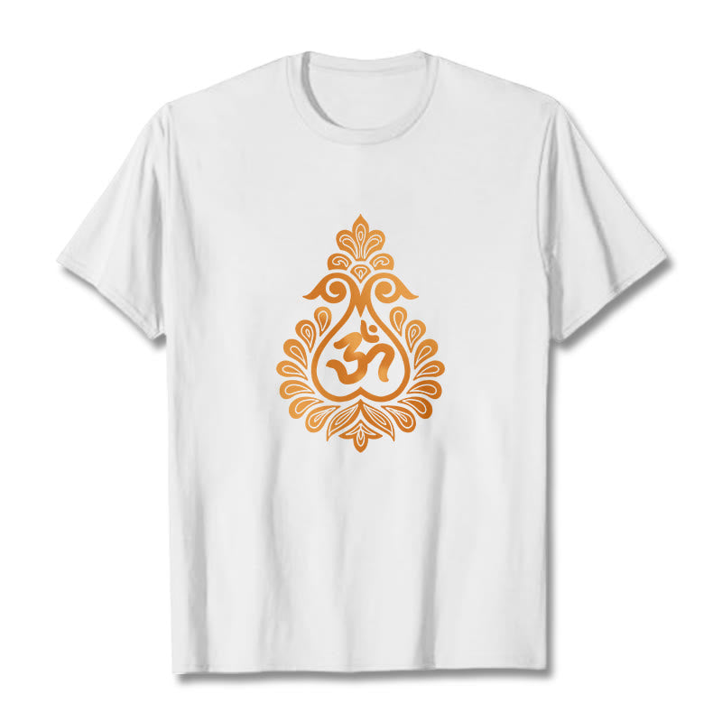 Maglietta con design del simbolo OM della zucca Buddha Stones - Bianco - 2XL - image 1