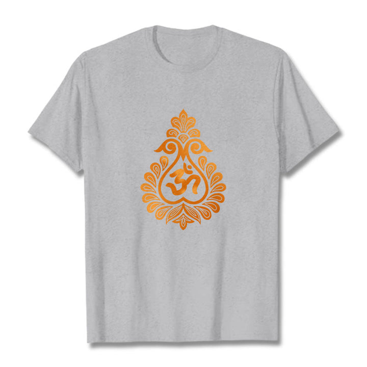 Maglietta con design del simbolo OM della zucca Buddha Stones - Grigio chiaro - 2XL - image 20