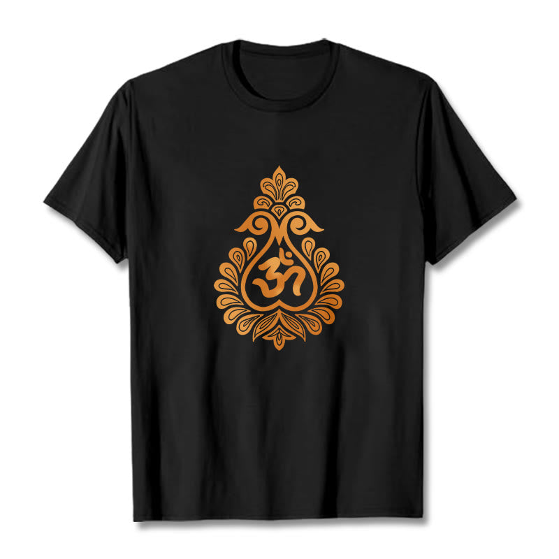 Maglietta con design del simbolo OM della zucca Buddha Stones - Nero - 2XL - image 5