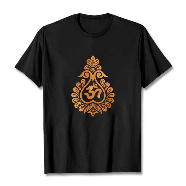 Maglietta con design del simbolo OM della zucca Buddha Stones - Nero - 2XL - image 5