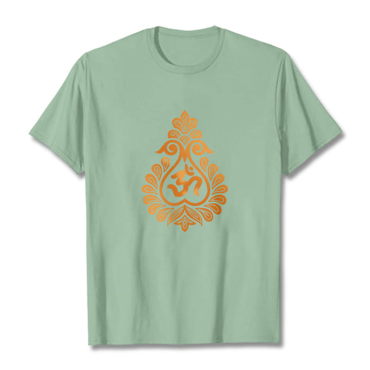 Maglietta con design del simbolo OM della zucca Buddha Stones - Verde pallido - 2XL - image 18