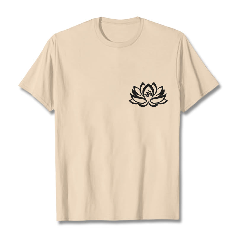 Maglietta con design del simbolo OM del fiore di loto Buddha Stones - Biscotto - 2XL - image 12