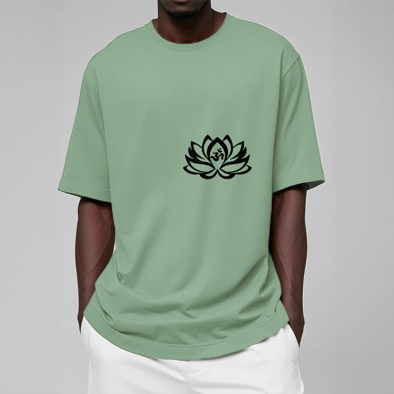 Maglietta con design del simbolo OM del fiore di loto Buddha Stones - image 19