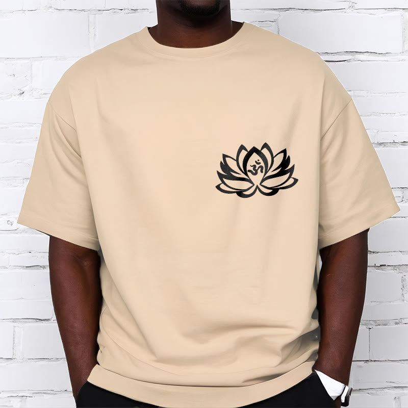 Maglietta con design del simbolo OM del fiore di loto Buddha Stones - image 13