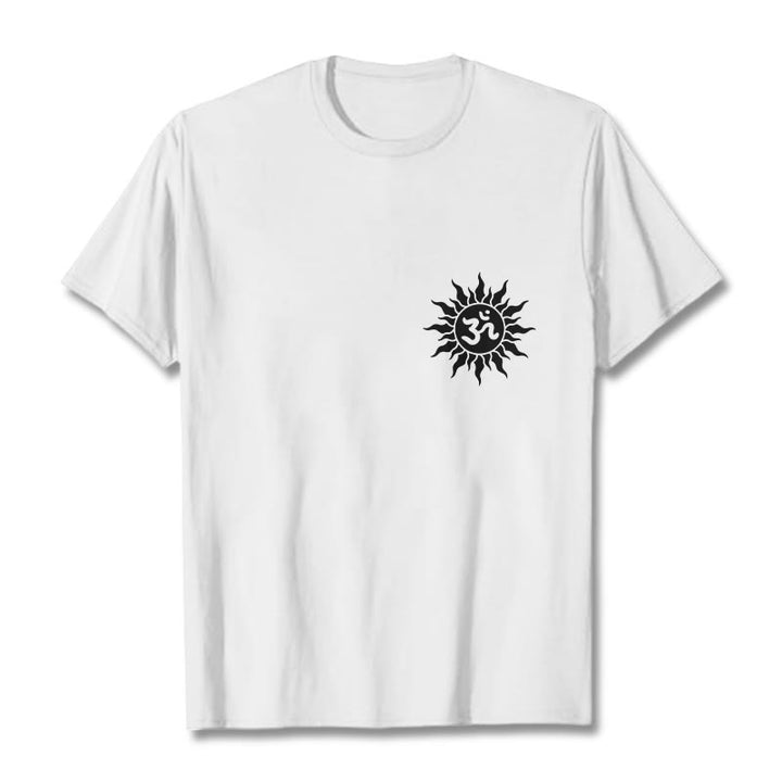 Maglietta con design del simbolo OM del sole Buddha Stones - Bianco - 2XL - image 8