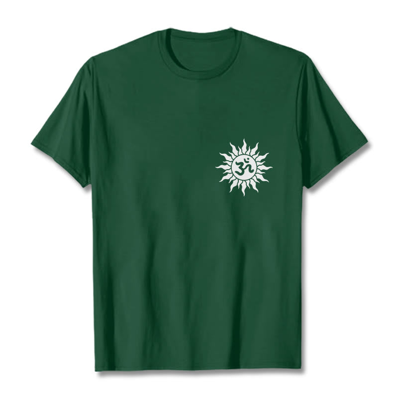 Maglietta con design del simbolo OM del sole Buddha Stones - Verde foresta - 2XL - image 6