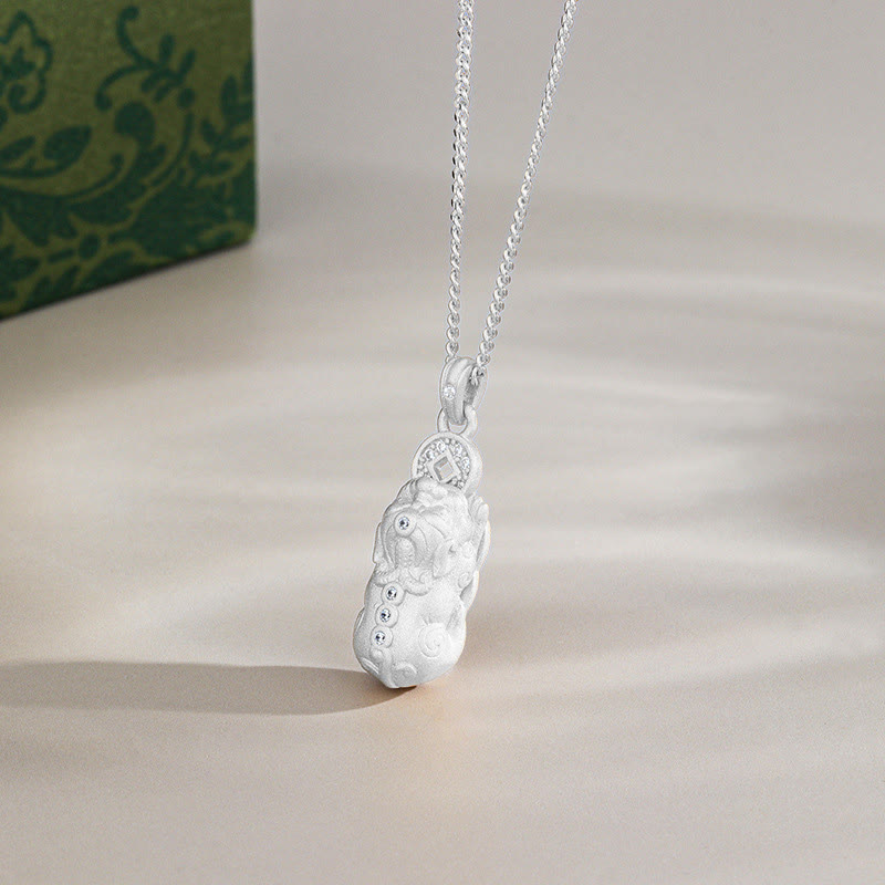 Collana con ciondolo Buddha Stones in argento sterling 925 Mini PiXiu Dorje Vajra Wealth - Argento - Pixiu - image 11