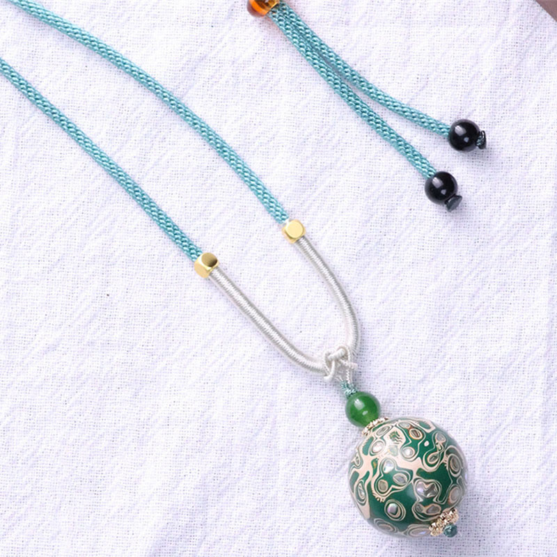 Collana con Buddha Stones, legno di ebano, lacca colorata, perline artigianali, calma - image 14