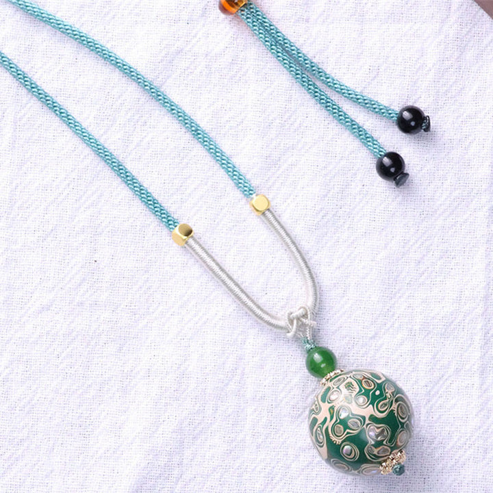 Collana con Buddha Stones, legno di ebano, lacca colorata, perline artigianali, calma - image 14