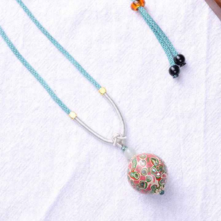 Collana con Buddha Stones, legno di ebano, lacca colorata, perline artigianali, calma - image 3