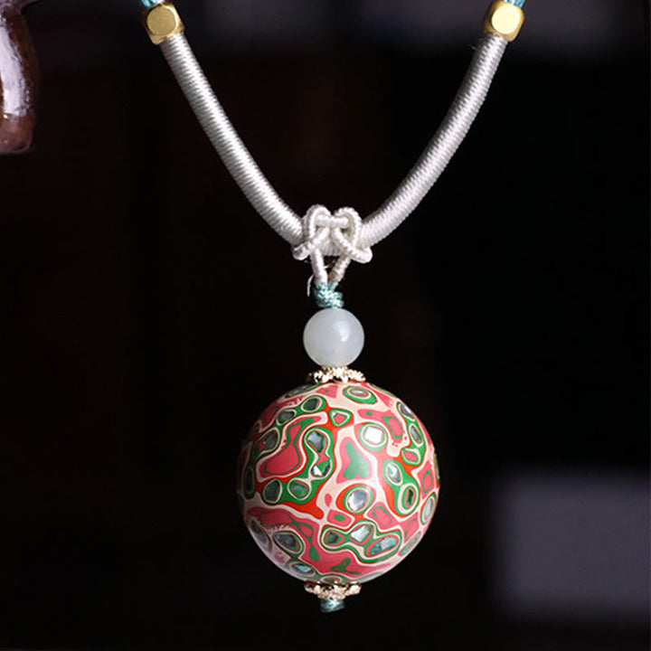 Collana con Buddha Stones, legno di ebano, lacca colorata, perline artigianali, calma - image 5