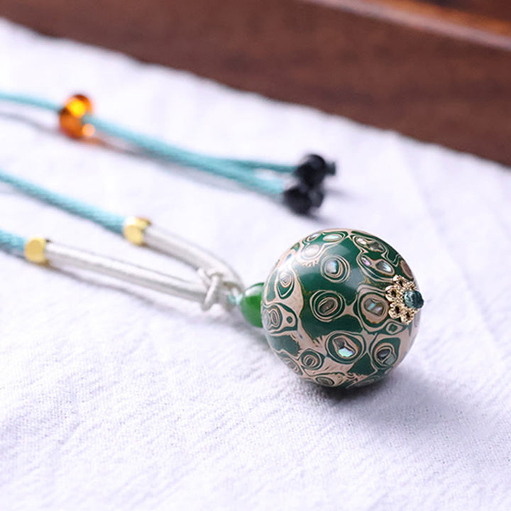 Collana con Buddha Stones, legno di ebano, lacca colorata, perline artigianali, calma - image 15