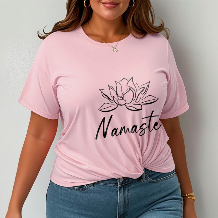 Maglietta in cotone con motivo Buddha Stones, semplice fiore di loto e meditazione Namaste - image 14