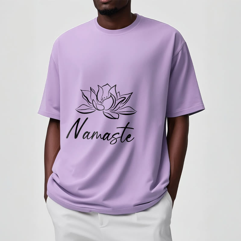Maglietta in cotone con motivo Buddha Stones, semplice fiore di loto e meditazione Namaste - image 18