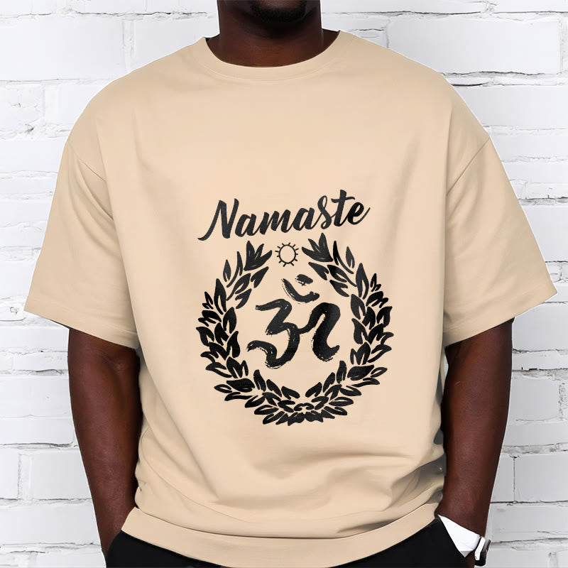 Maglietta in cotone con motivo di Buddha Stones, Om, sanscrito, Namaste - image 2