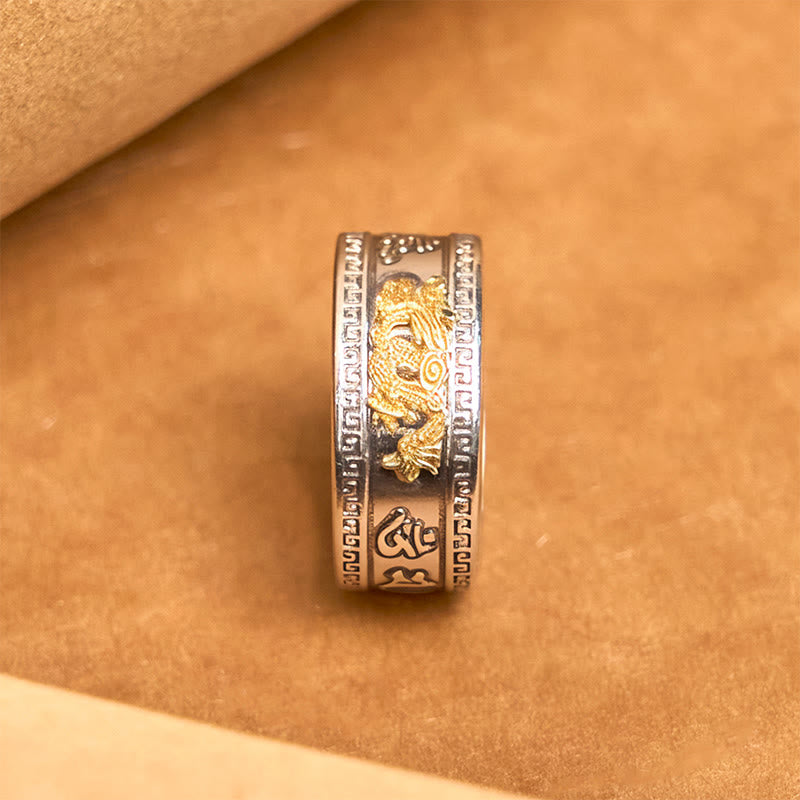Anello di forza in rame con motivo a drago Buddha Stones - image 2
