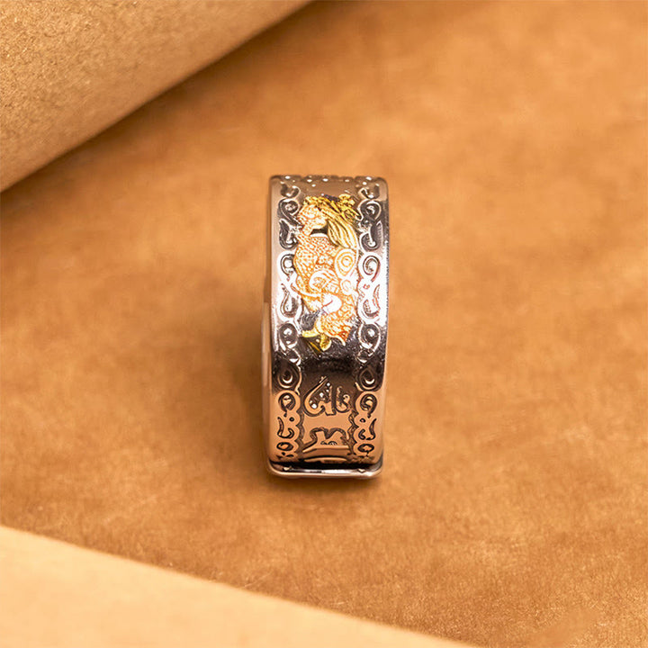 Anello di forza in rame con motivo a drago Buddha Stones - image 11