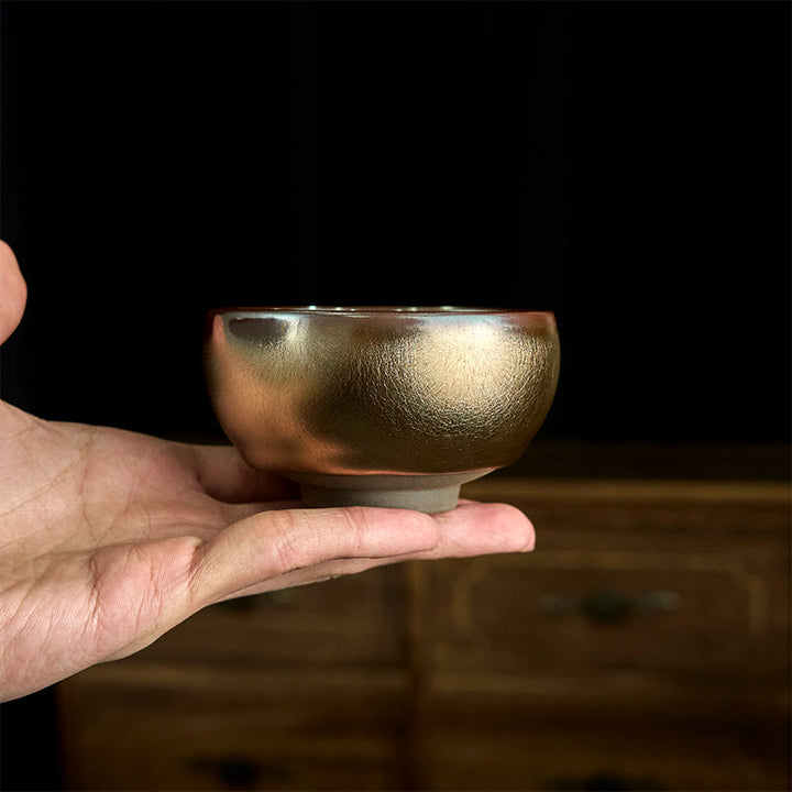 Tazza da tè in ceramica con foglia di loto, realizzata a mano in Cina, Jianzhan Koi Buddha Stones Stones, Kung Fu Tea Cup, 150 ml - image 4