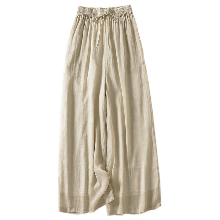 Pantaloni larghi da donna con lacci e tinta unita Buddha Stones - image 1