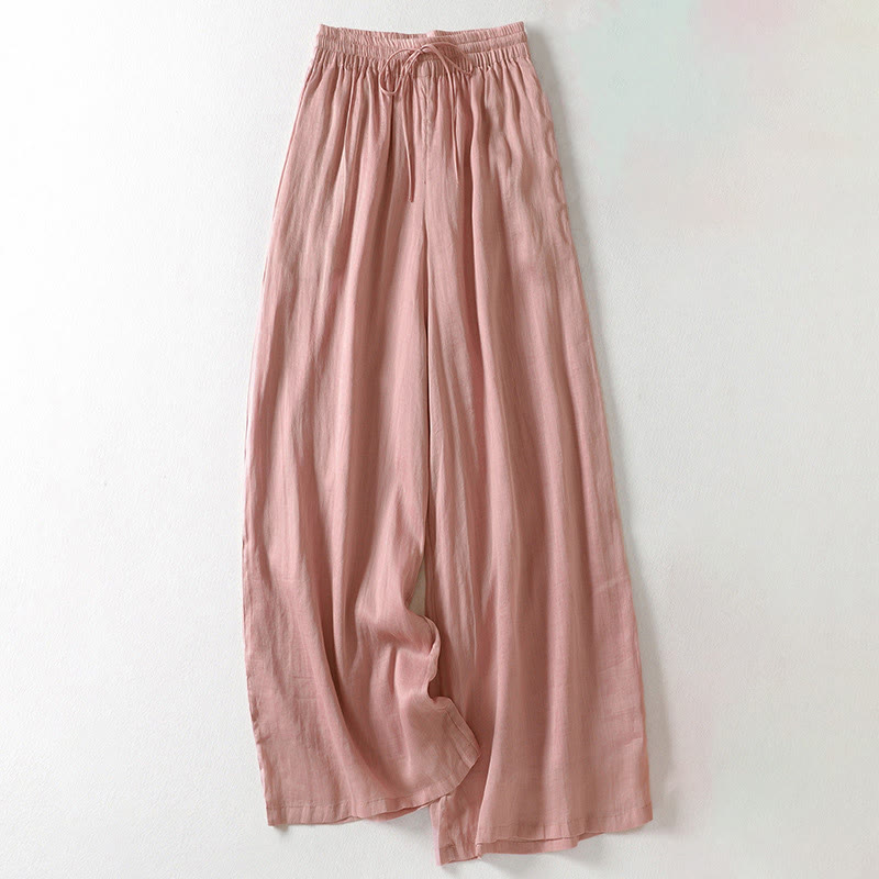 Pantaloni larghi da donna con lacci e tinta unita Buddha Stones - Rosa - US8-10, UK/AU12-14, EU40-42 (2XL) - image 22