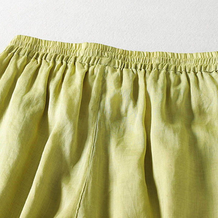 Pantaloni larghi da donna con lacci e tinta unita Buddha Stones - image 15