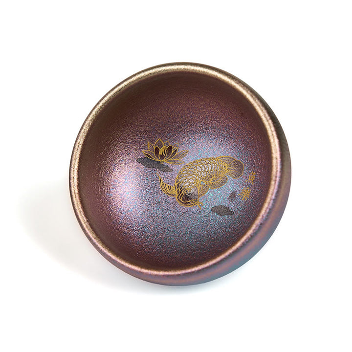 Tazza da tè in ceramica con foglia di loto, realizzata a mano in Cina, Jianzhan Koi Buddha Stones Stones, Kung Fu Tea Cup, 150 ml - image 26