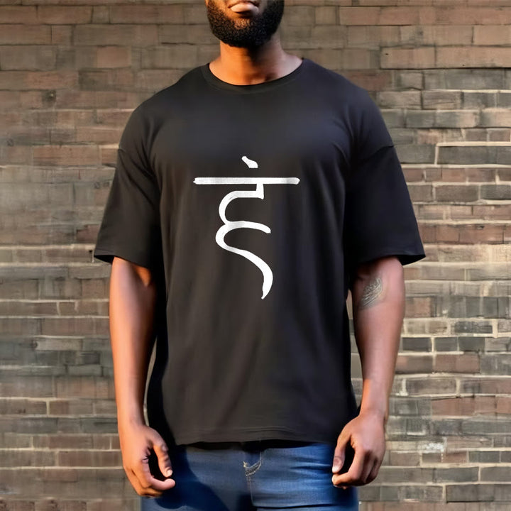 Maglietta casual in cotone con motivo Buddha Stones Hum Symbol Sanscrito Spiritual Design - image 7