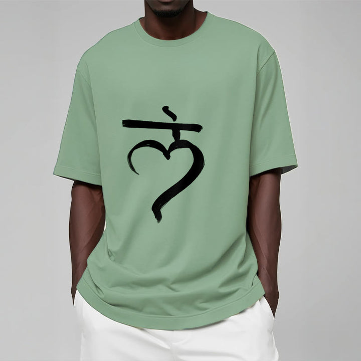 Maglietta casual in cotone con scritta Buddha Stones Lam Mantra in sanscrito - image 16