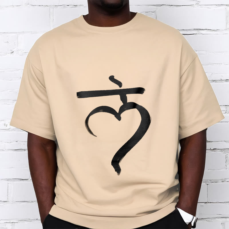 Maglietta casual in cotone con scritta Buddha Stones Lam Mantra in sanscrito - image 10