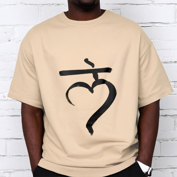 Maglietta casual in cotone con scritta Buddha Stones Lam Mantra in sanscrito - image 10