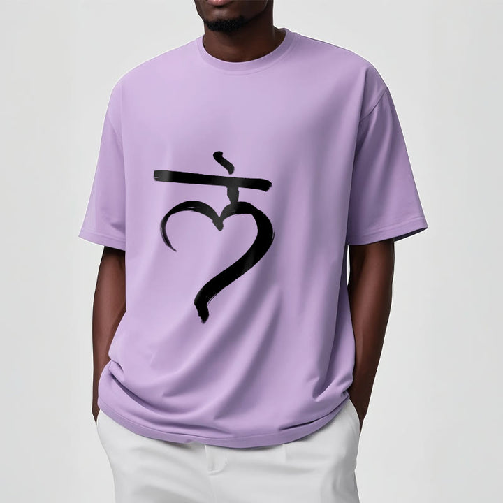 Maglietta casual in cotone con scritta Buddha Stones Lam Mantra in sanscrito - image 18