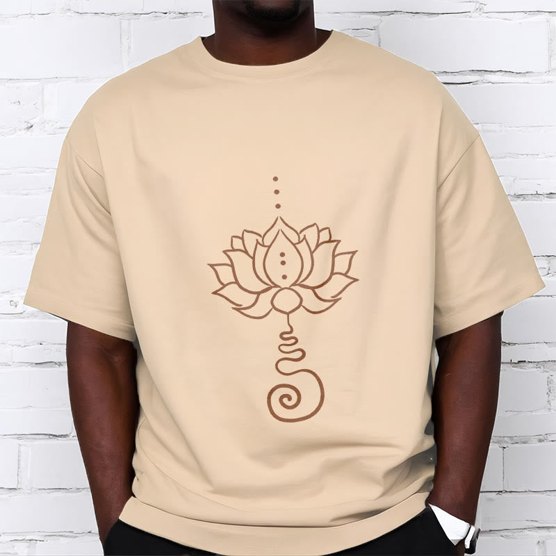 Maglietta casual in cotone con motivo Buddha Stones Lotus - image 10
